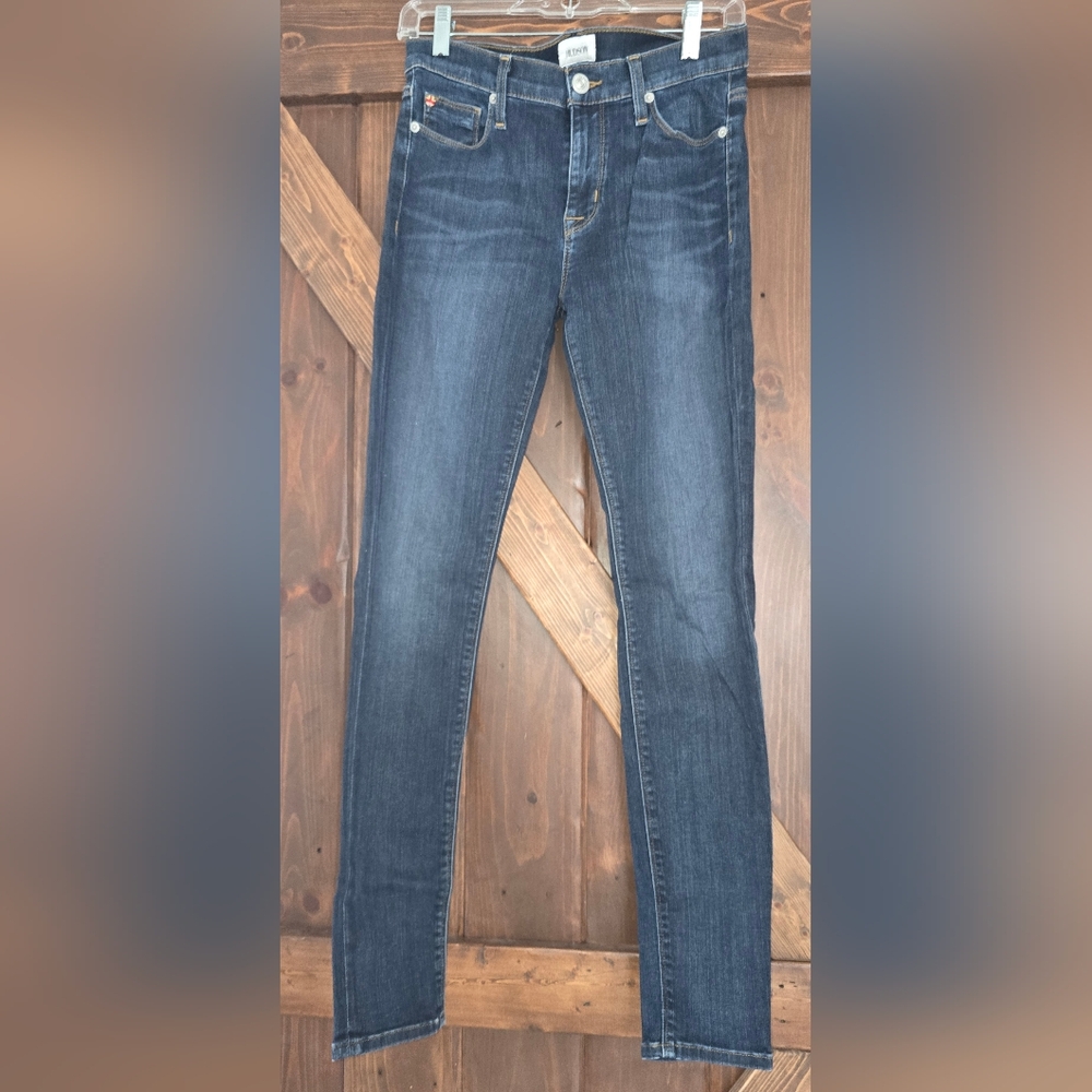 Hudson Nico Super Skinny Mid Rise Medium Dark Denim Jean 27